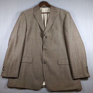 Hugo Boss Scorsese 44R 100% Wool 3 Button Blazer Brown Sport Coat Jacket USA